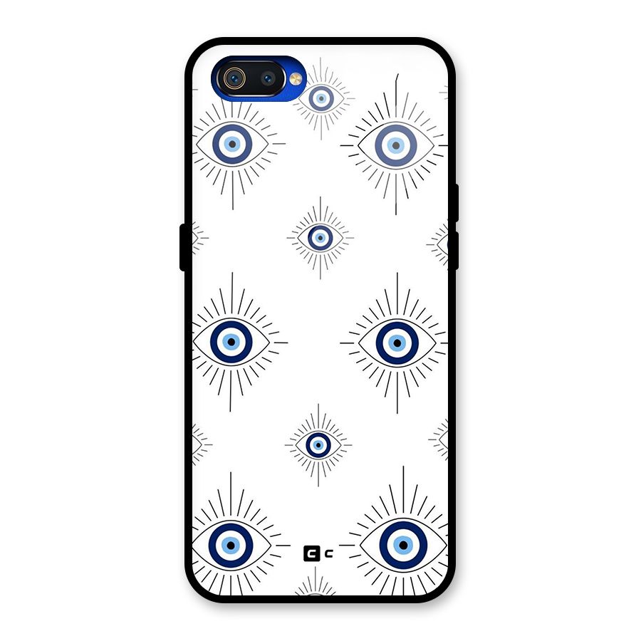 Evil Eye Wall Glass Back Case for Realme C2