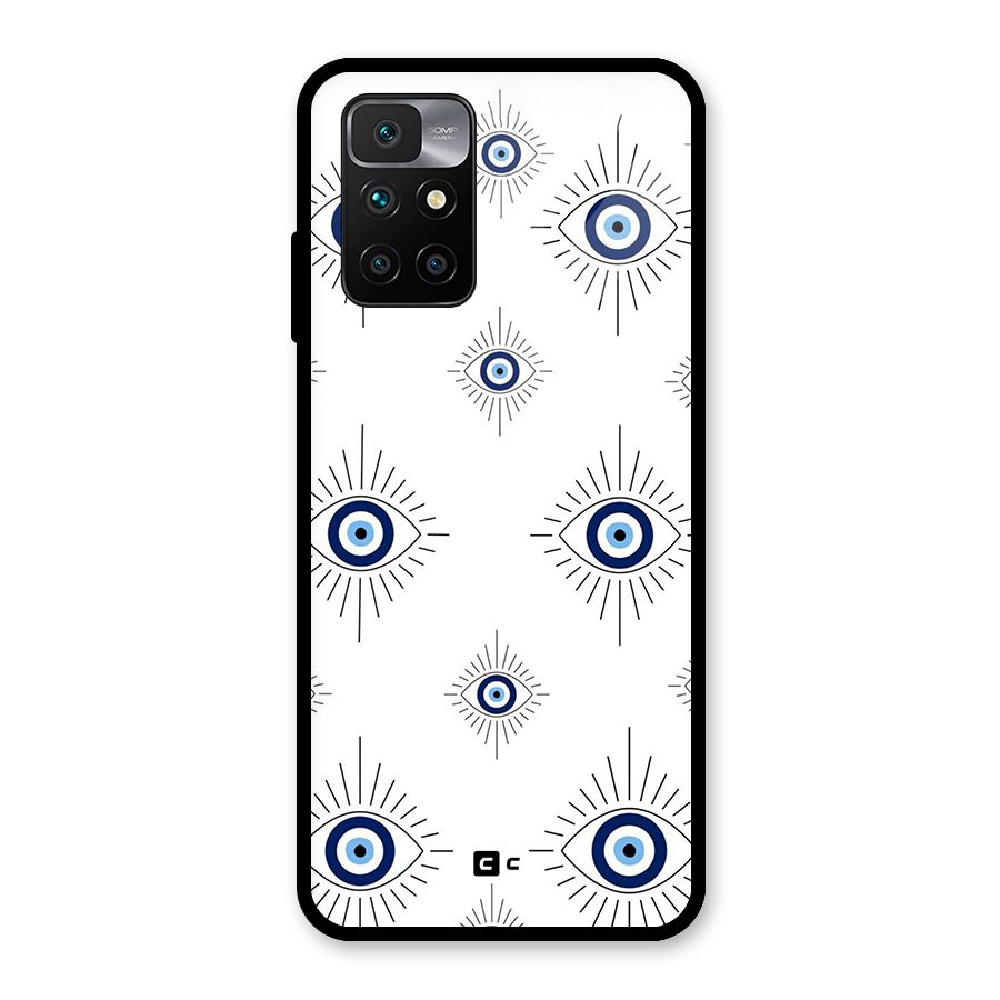 Evil Eye Wall Glass Back Case for Redmi 10 Prime