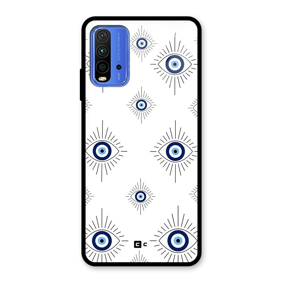 Evil Eye Wall Glass Back Case for Redmi 9 Power