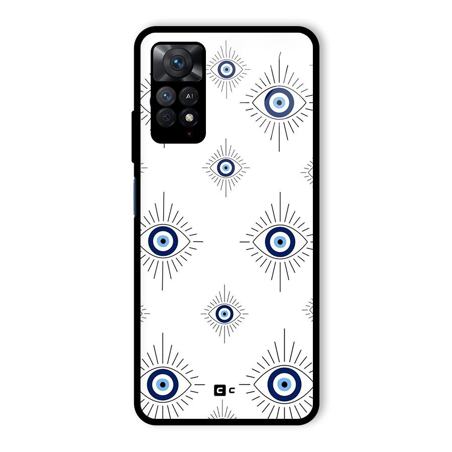 Evil Eye Wall Glass Back Case for Redmi Note 11 Pro