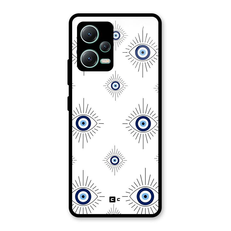 Evil Eye Wall Glass Back Case for Redmi Note 12 5G