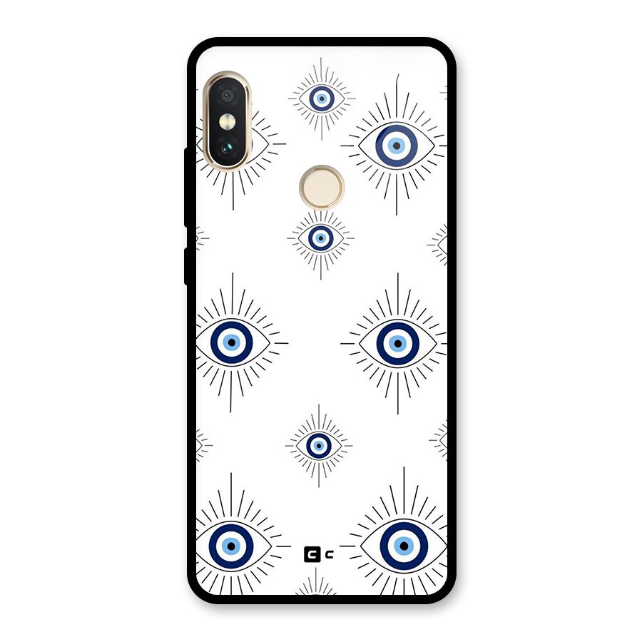 Evil Eye Wall Glass Back Case for Redmi Note 5 Pro
