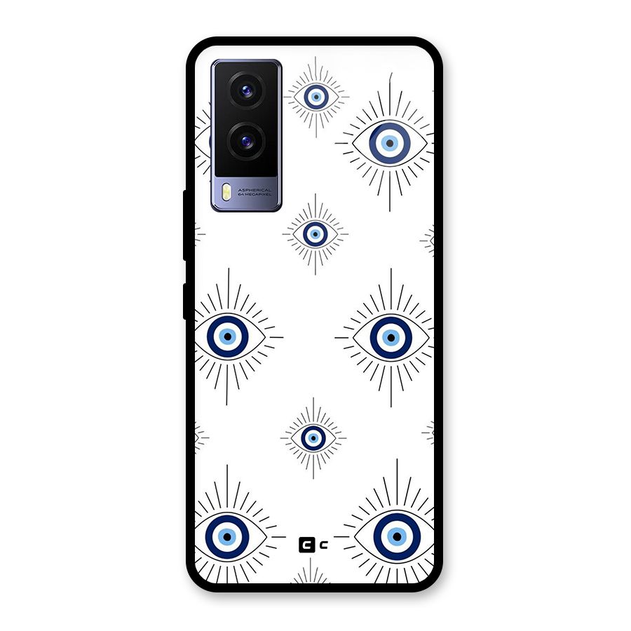 Evil Eye Wall Glass Back Case for Vivo V21e 5G