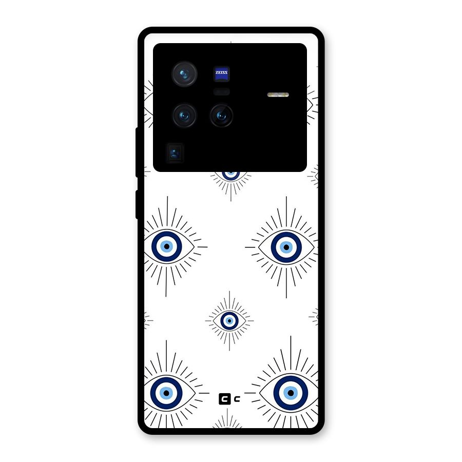 Evil Eye Wall Glass Back Case for Vivo X80 Pro