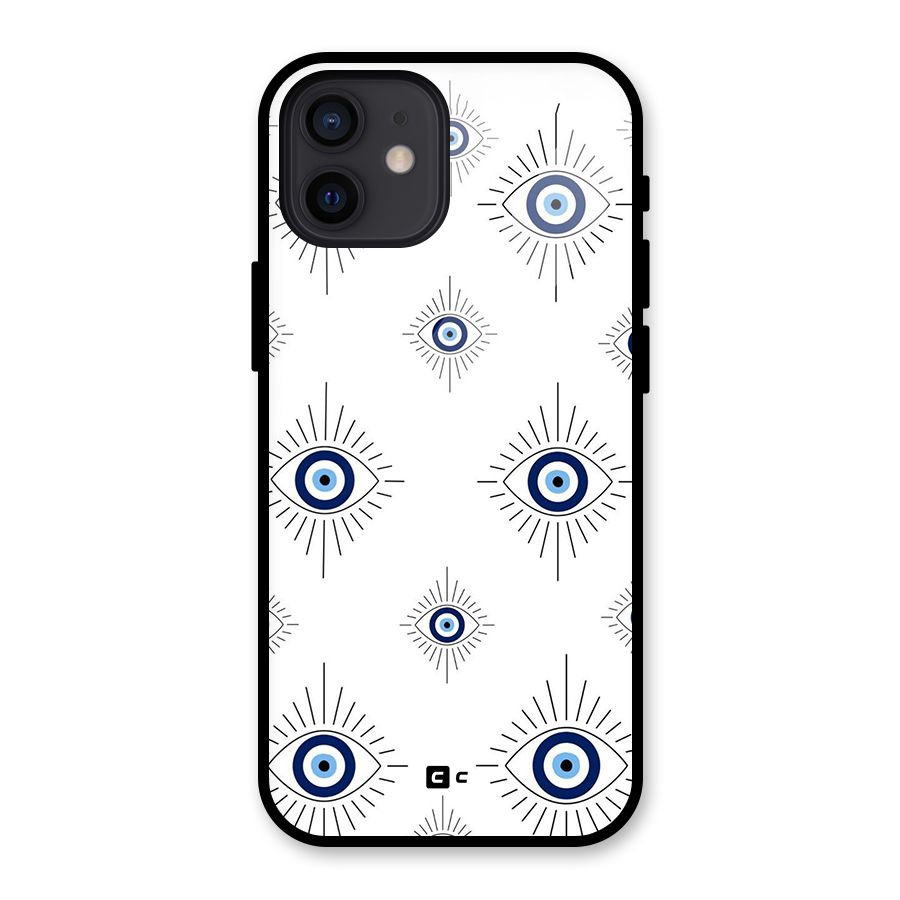 Evil Eye Wall Glass Back Case for iPhone 12