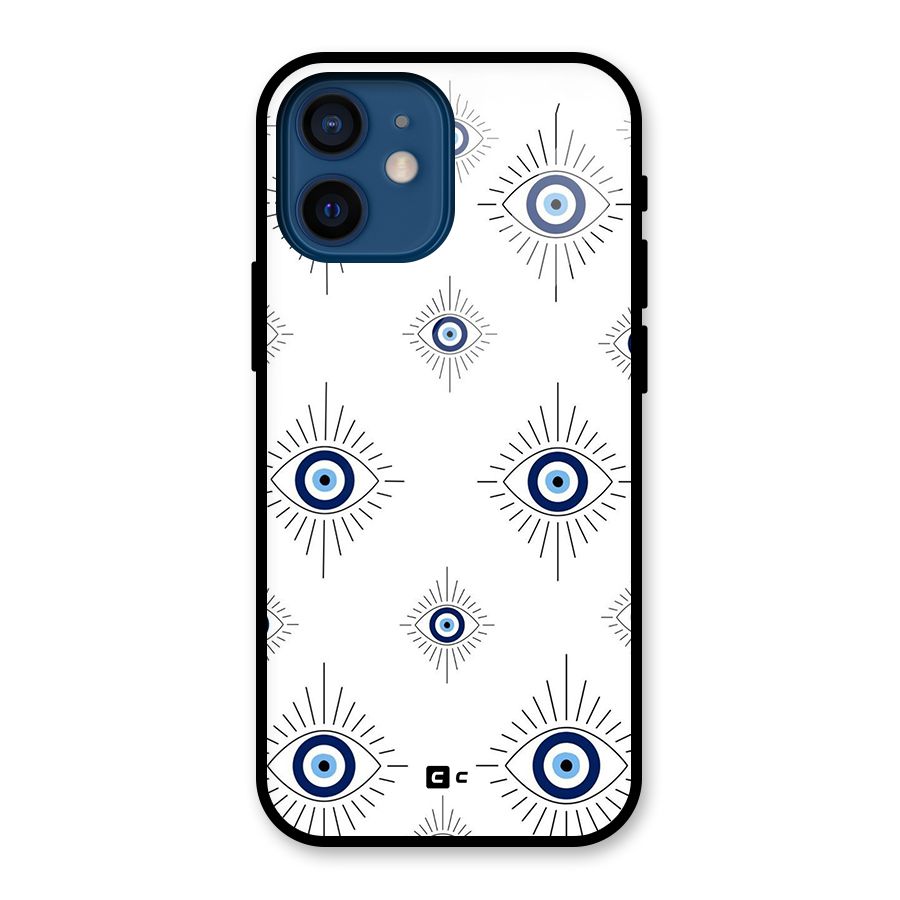 Evil Eye Wall Glass Back Case for iPhone 12 Mini