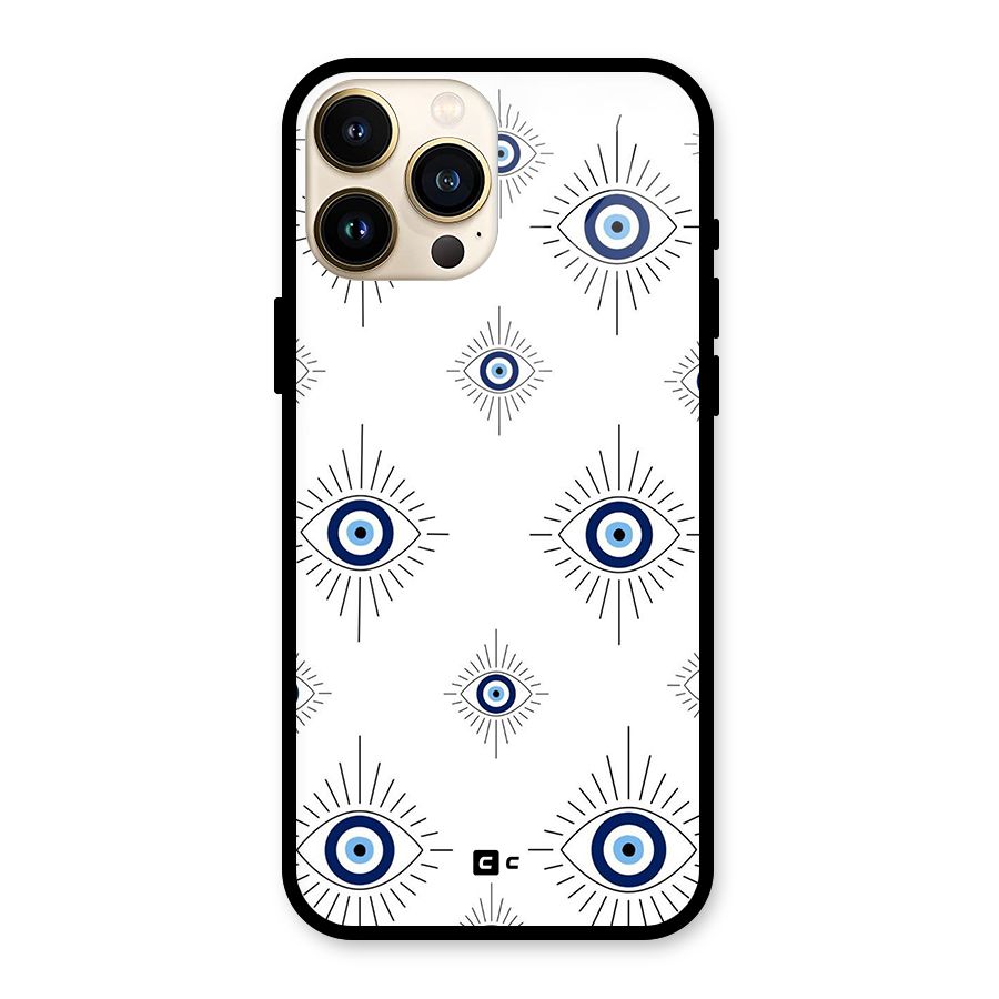 Evil Eye Wall Glass Back Case for iPhone 13 Pro Max