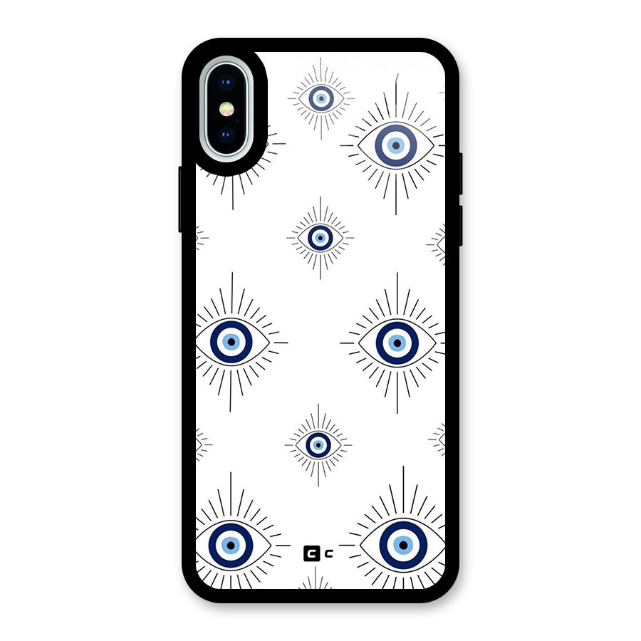 Evil Eye Wall Glass Back Case for iPhone XS