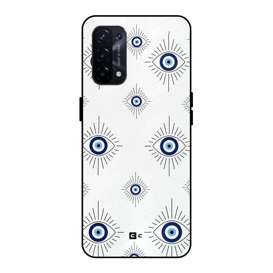 Evil Eye Wall Metal Back Case for Oppo A74 5G