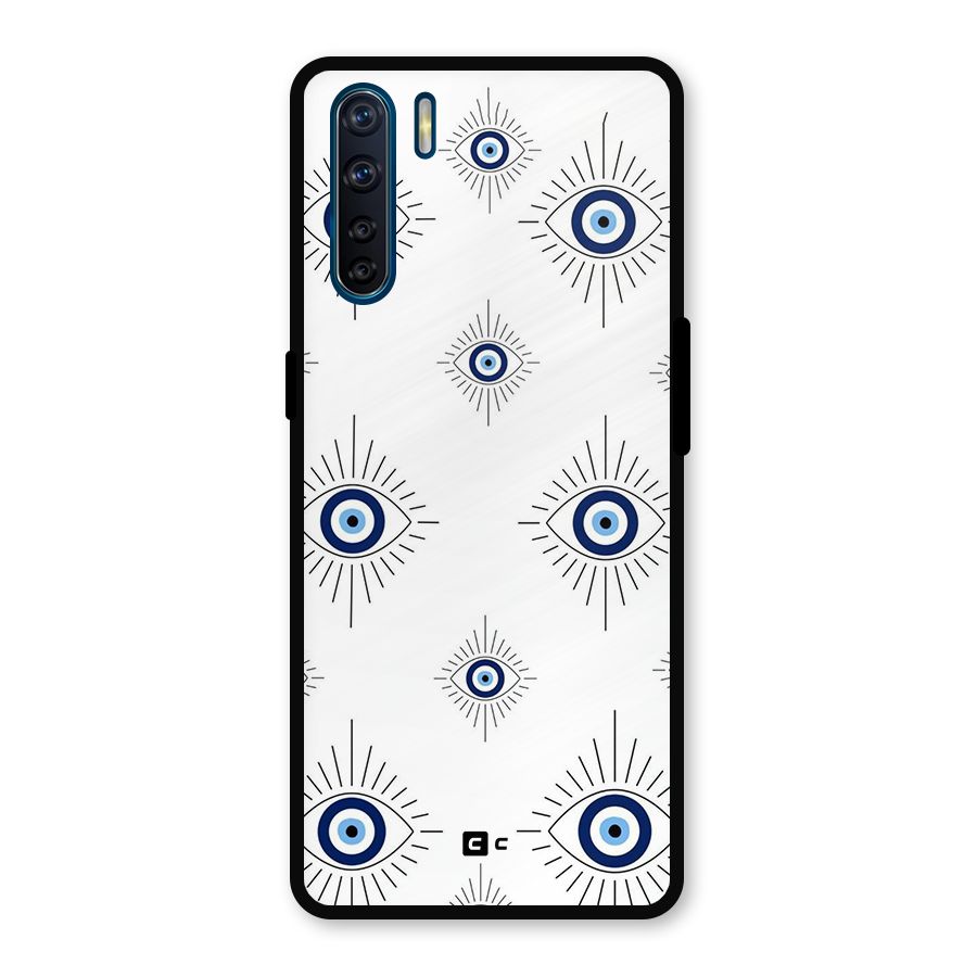 Evil Eye Wall Metal Back Case for Oppo F15