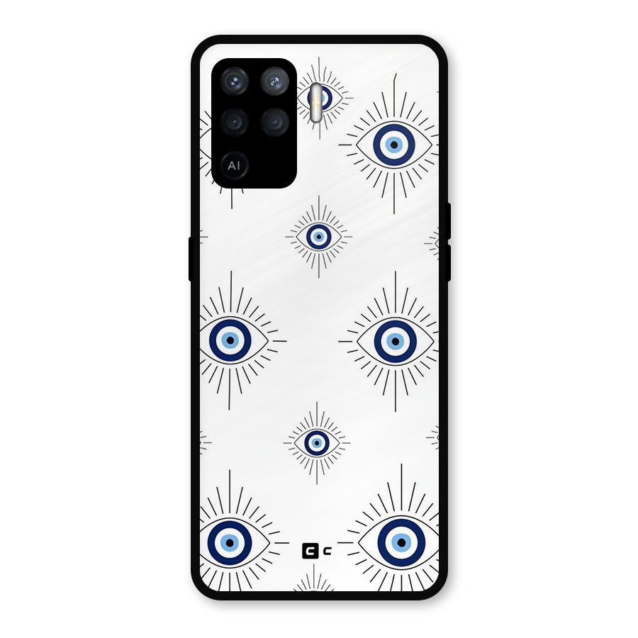 Evil Eye Wall Metal Back Case for Oppo F19 Pro