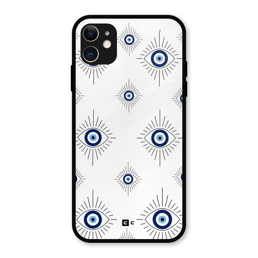 Evil Eye Wall Metal Back Case for iPhone 11