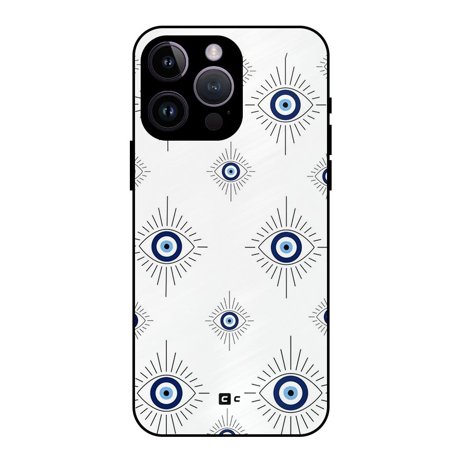 Evil Eye Wall Metal Back Case for iPhone 14 Pro Max