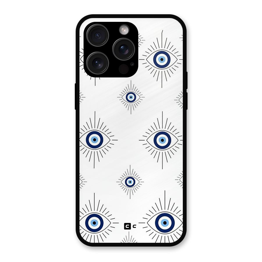 Evil Eye Wall Metal Back Case for iPhone 15 Pro Max
