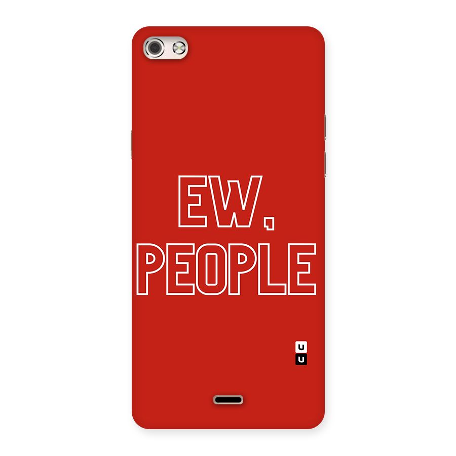 Ew People Back Case for Micromax Canvas Silver 5