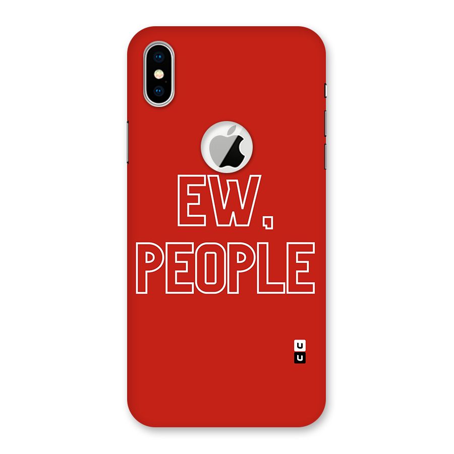 Ew People Back Case for iPhone X Logo Cut