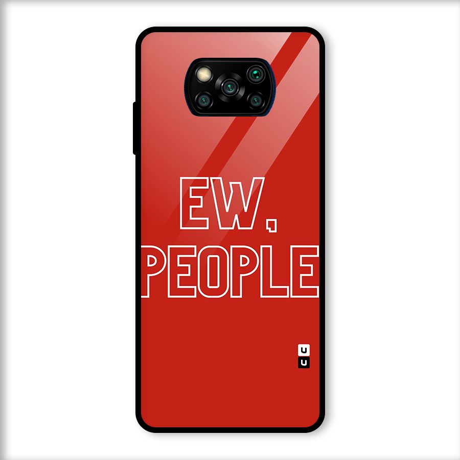 Ew People Glass Back Case for Poco X3