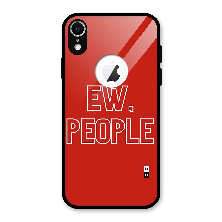 Ew People Glass Back Case for iPhone XR Logo Cut