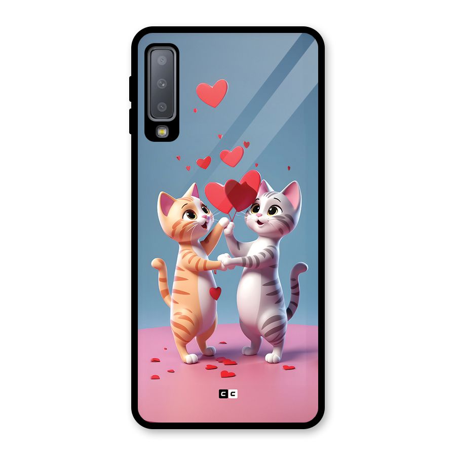 Exchanging Hearts Glass Back Case for Galaxy A7 (2018)