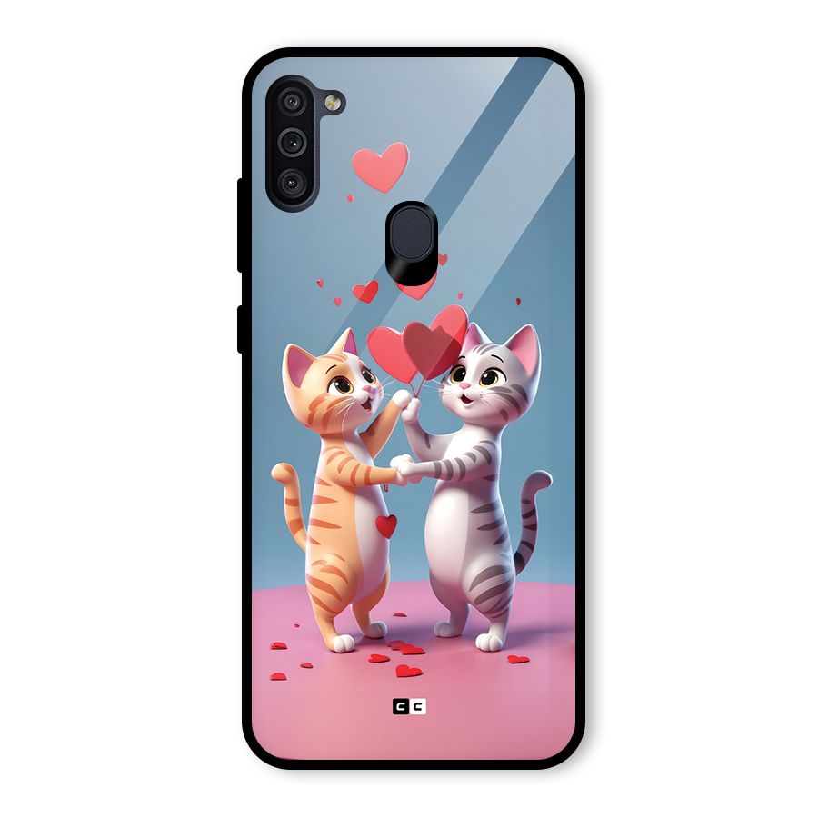 Exchanging Hearts Glass Back Case for Galaxy M11
