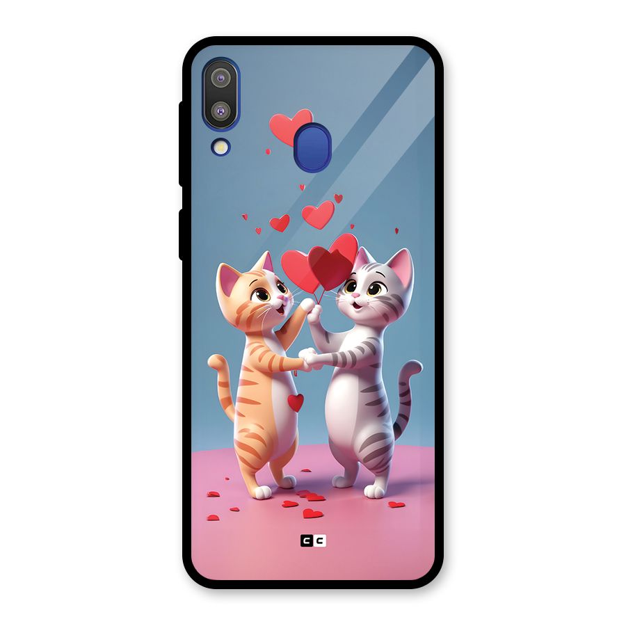 Exchanging Hearts Glass Back Case for Galaxy M20