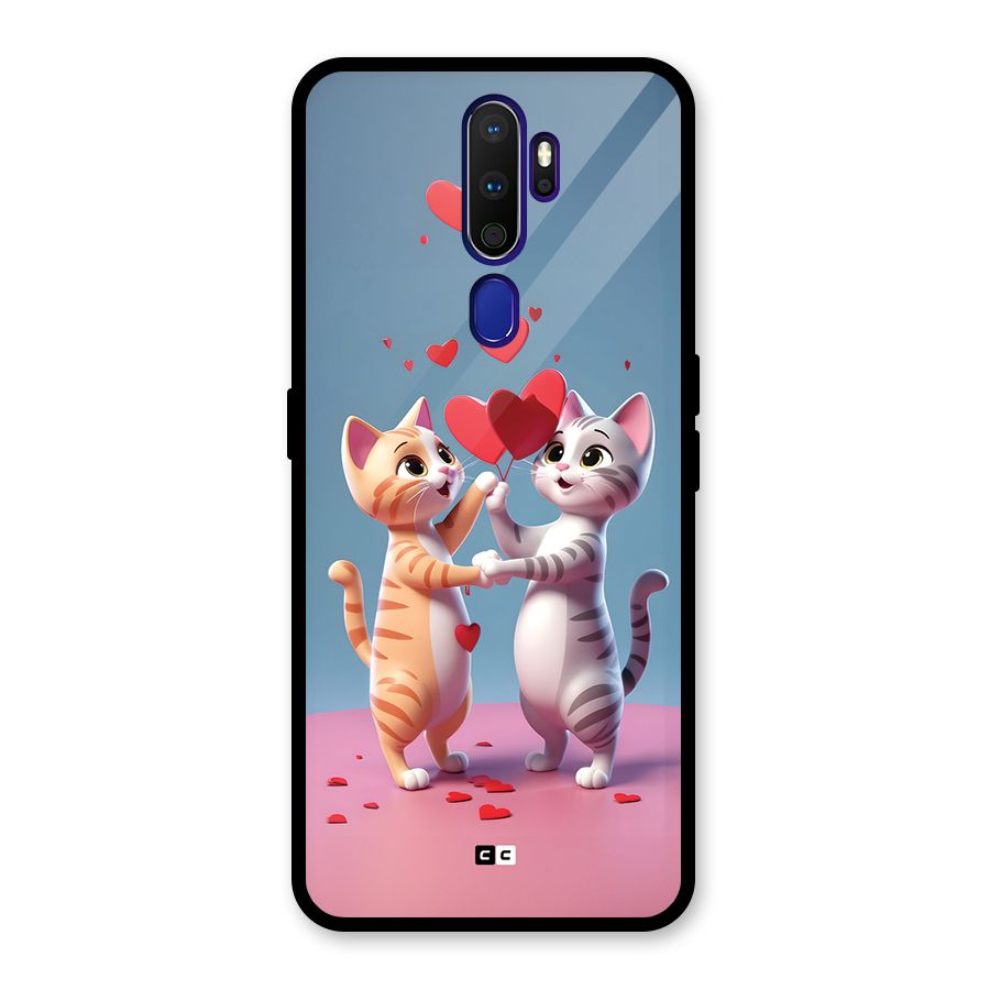 Exchanging Hearts Glass Back Case for Oppo A9 (2020)
