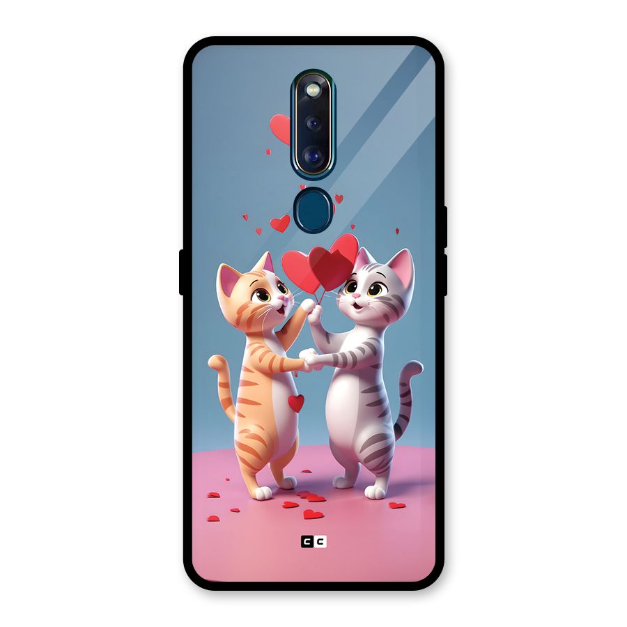 Exchanging Hearts Glass Back Case for Oppo F11 Pro