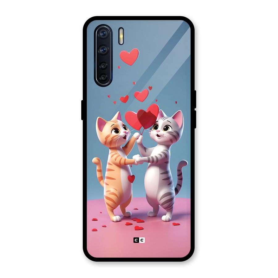 Exchanging Hearts Glass Back Case for Oppo F15