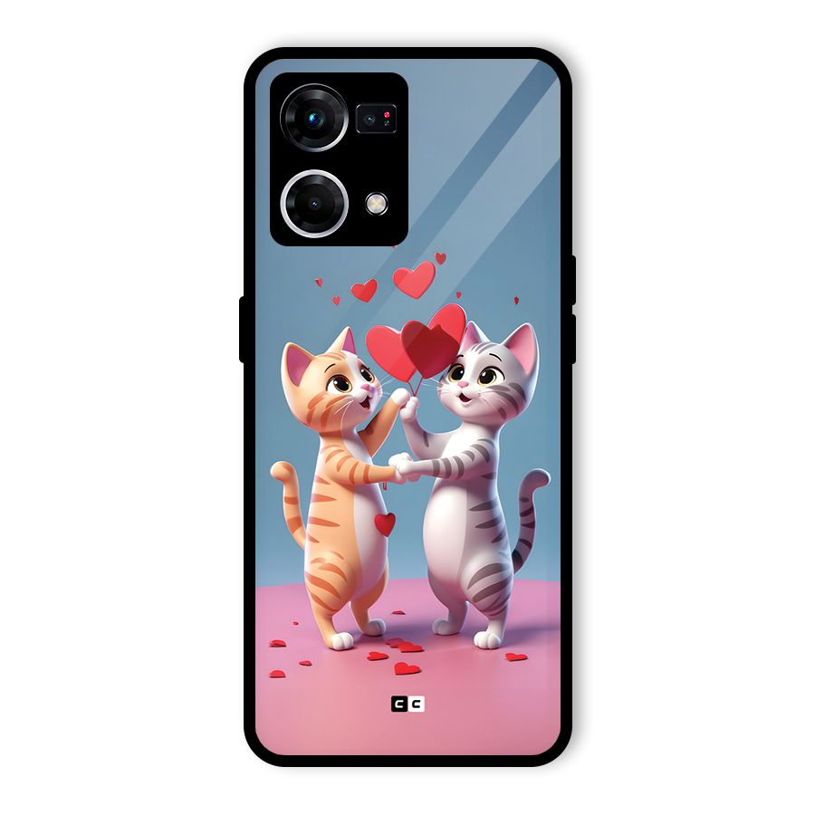 Exchanging Hearts Glass Back Case for Oppo F21 Pro 5G