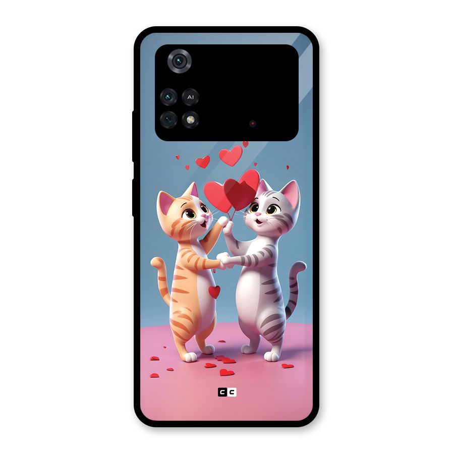 Exchanging Hearts Glass Back Case for Poco M4 Pro 4G