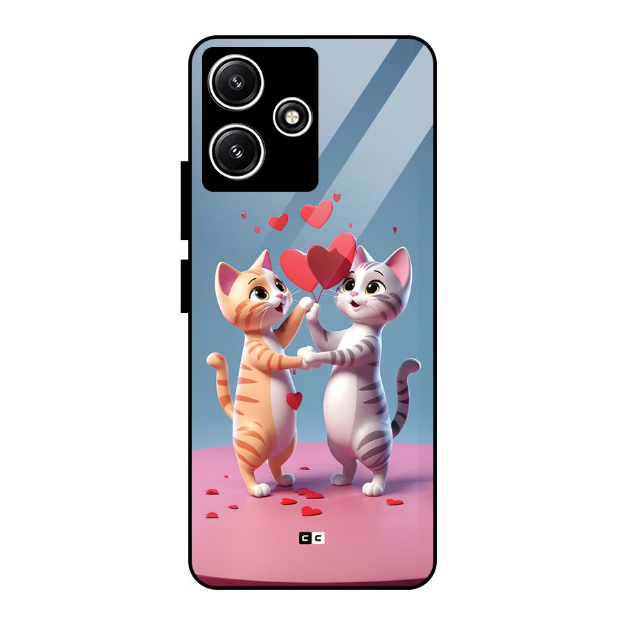 Exchanging Hearts Glass Back Case for Poco M6 Pro