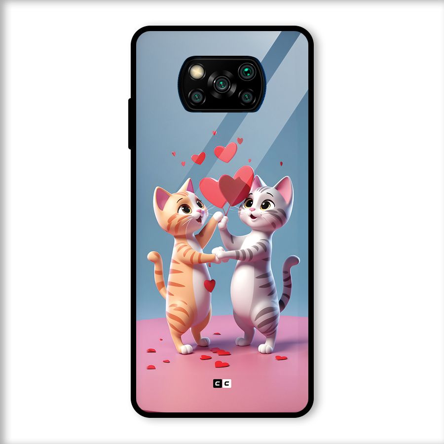 Exchanging Hearts Glass Back Case for Poco X3