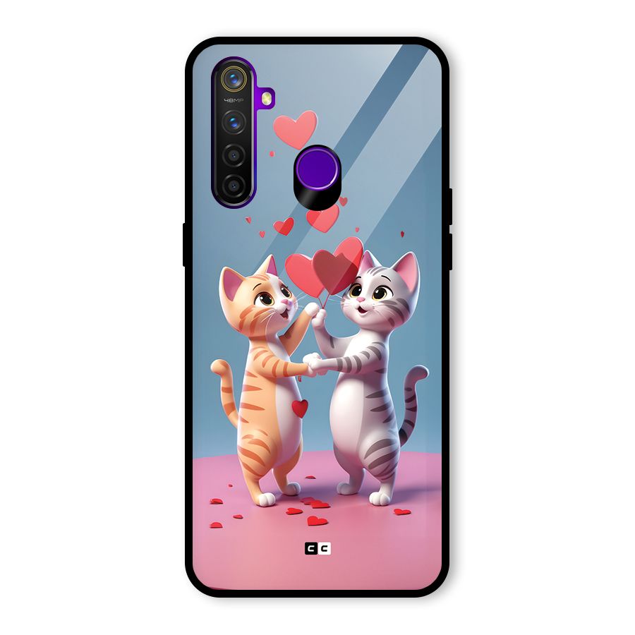 Exchanging Hearts Glass Back Case for Realme 5 Pro