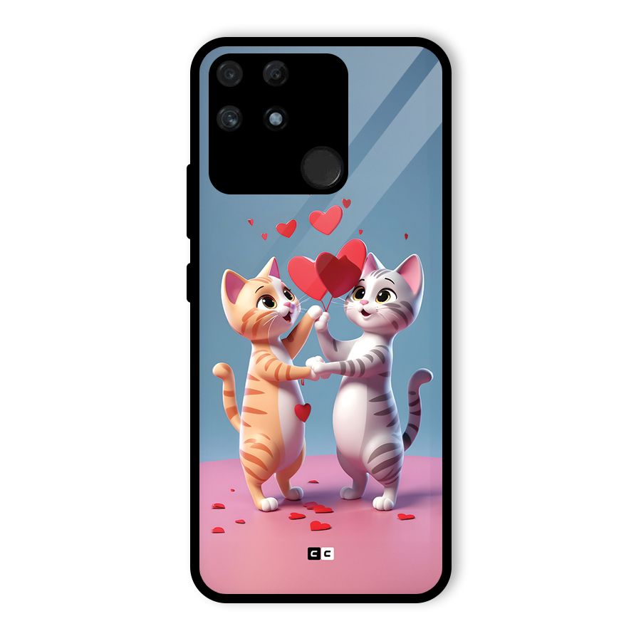Exchanging Hearts Glass Back Case for Realme Narzo 50A