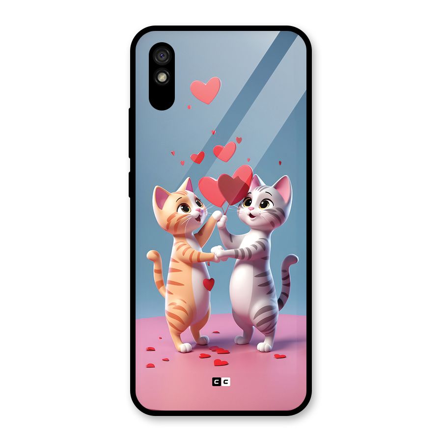 Exchanging Hearts Glass Back Case for Redmi 9A