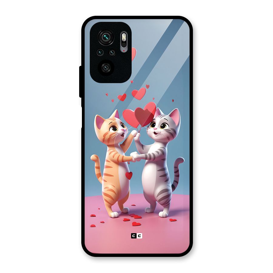 Exchanging Hearts Glass Back Case for Redmi Note 10S