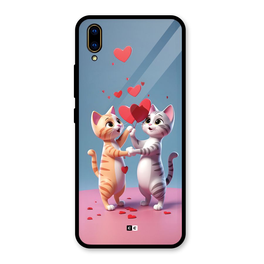 Exchanging Hearts Glass Back Case for Vivo V11 Pro