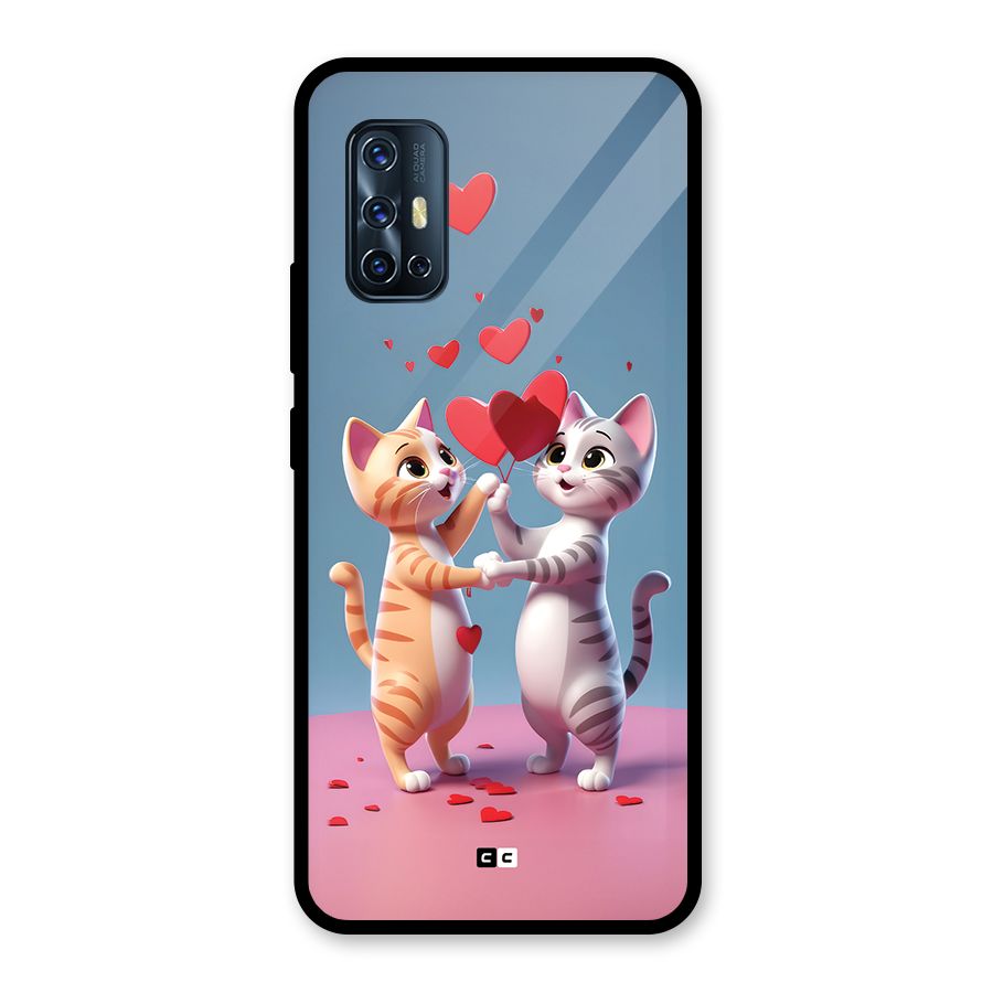 Exchanging Hearts Glass Back Case for Vivo V17