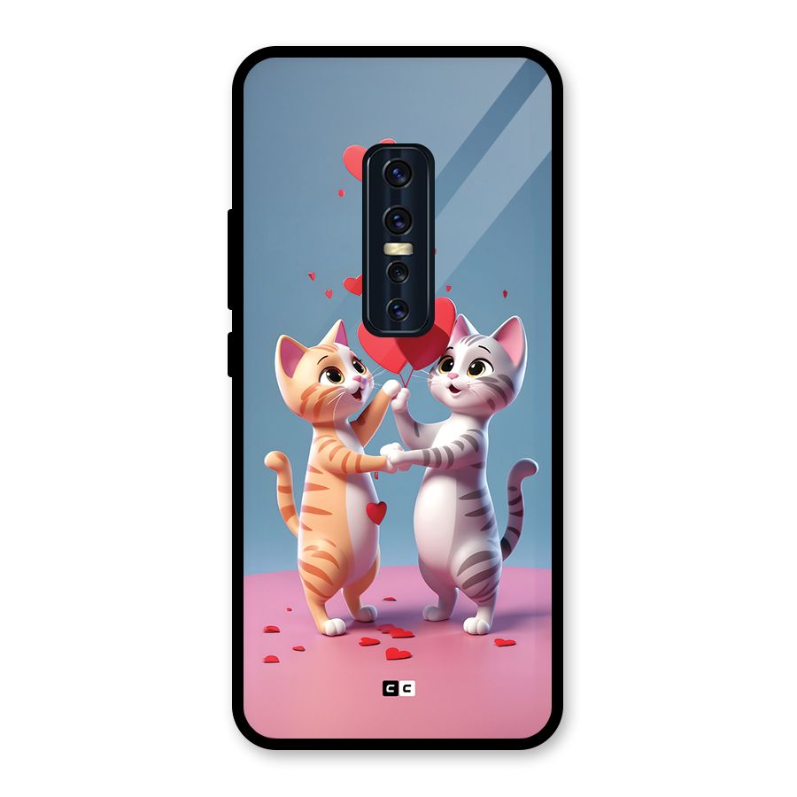 Exchanging Hearts Glass Back Case for Vivo V17 Pro