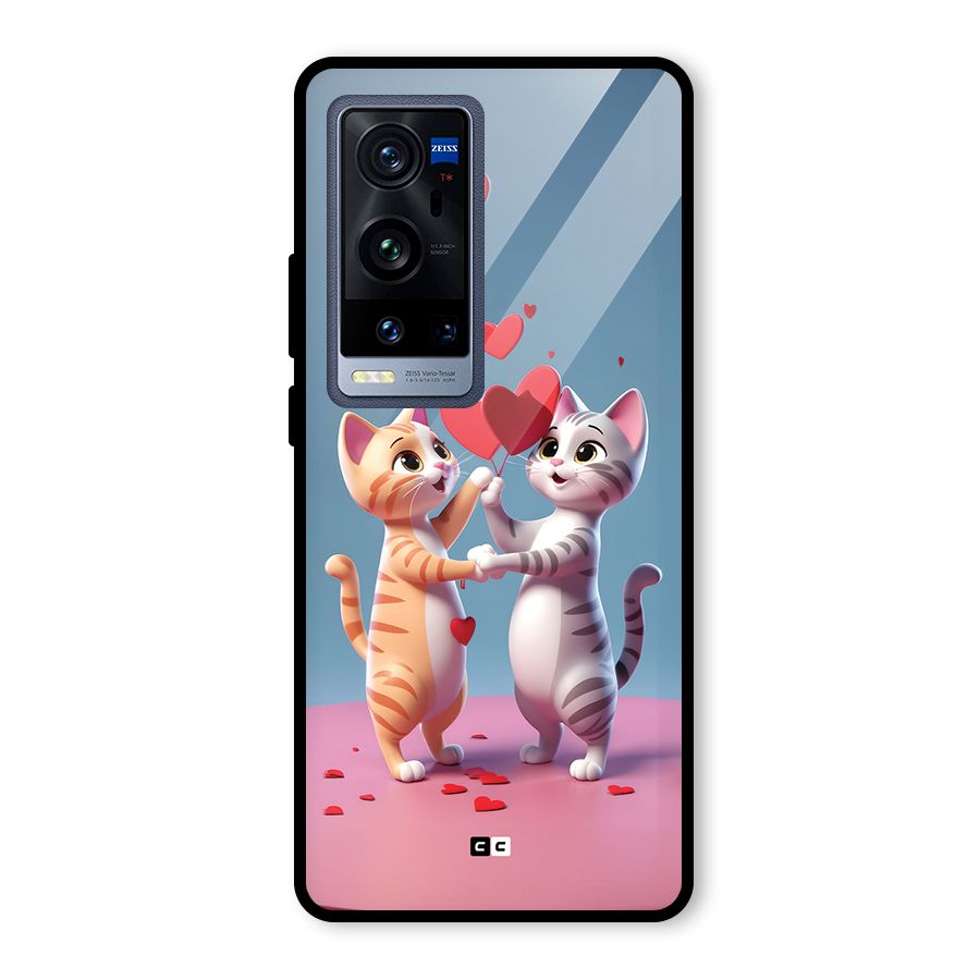 Exchanging Hearts Glass Back Case for Vivo X60 Pro Plus