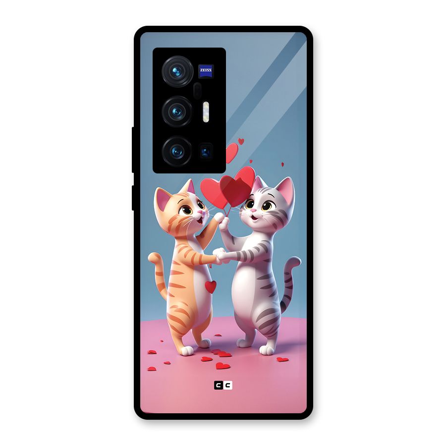 Exchanging Hearts Glass Back Case for Vivo X70 Pro Plus