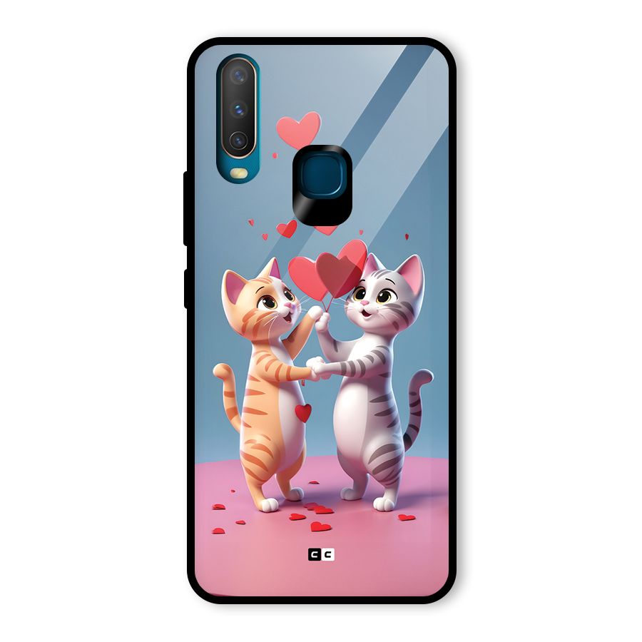 Exchanging Hearts Glass Back Case for Vivo Y17
