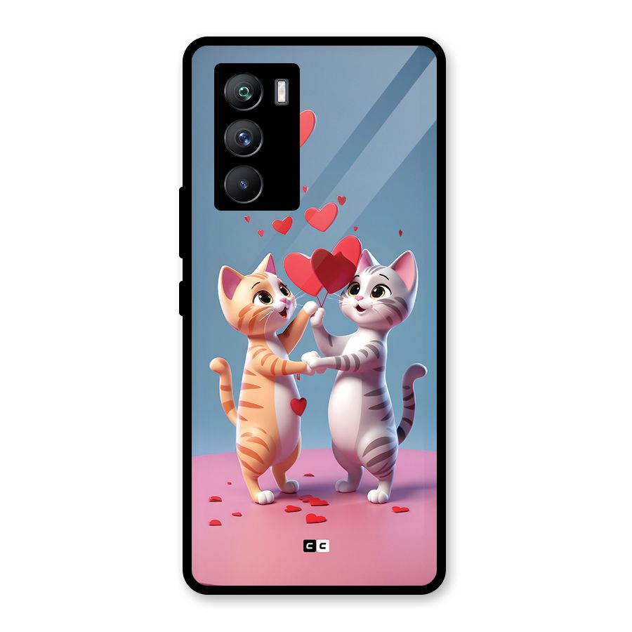 Exchanging Hearts Glass Back Case for Vivo iQOO 9 SE