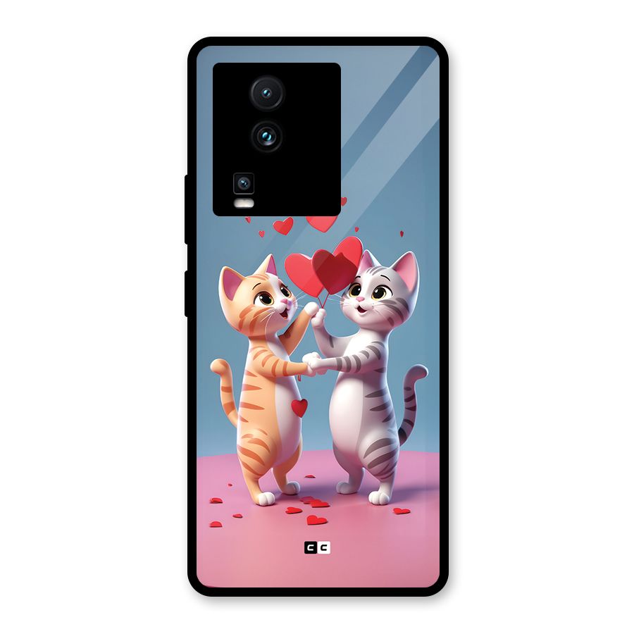 Exchanging Hearts Glass Back Case for Vivo iQOO Neo 7