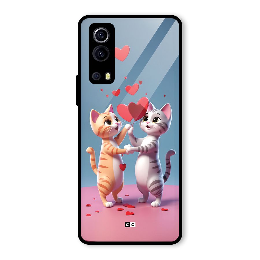 Exchanging Hearts Glass Back Case for Vivo iQOO Z3