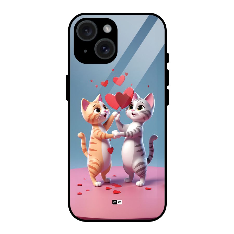 Exchanging Hearts Glass Back Case for iPhone 15