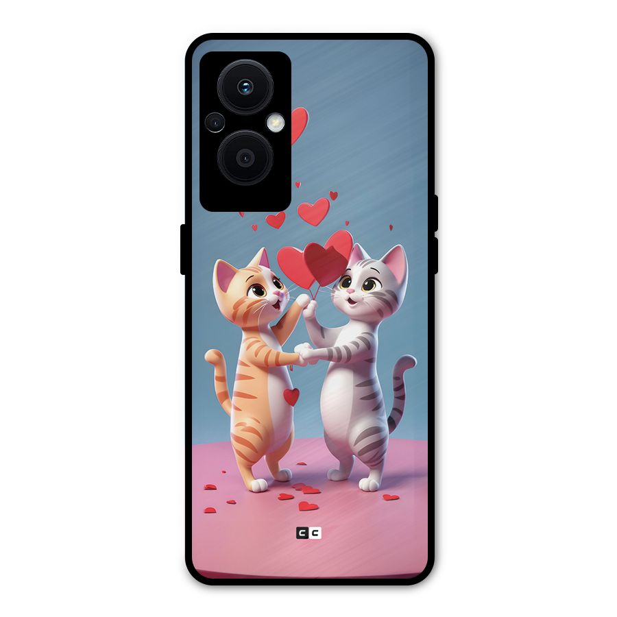 Exchanging Hearts Metal Back Case for Oppo F21 Pro 5G