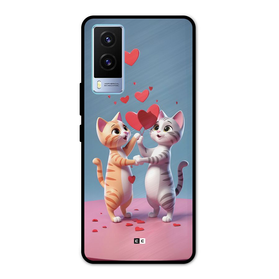 Exchanging Hearts Metal Back Case for Vivo V21e 5G