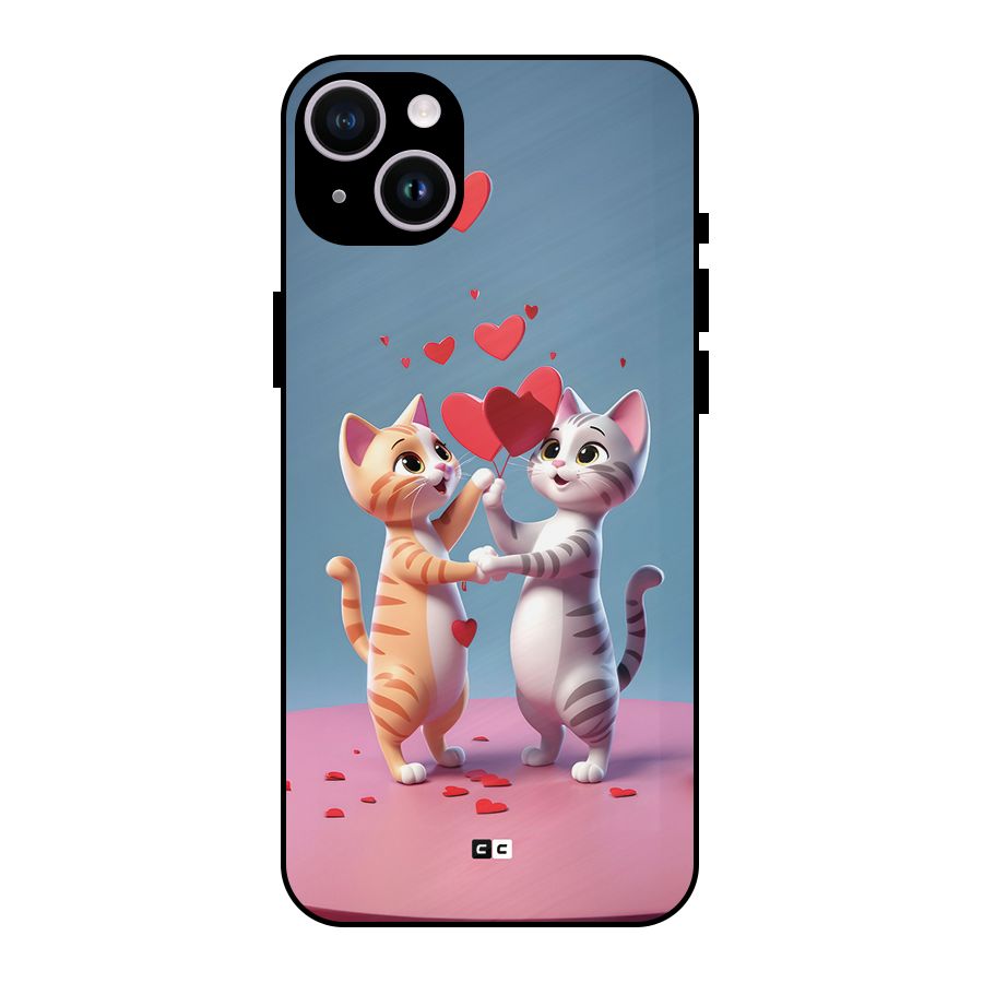 Exchanging Hearts Metal Back Case for iPhone 14 Plus