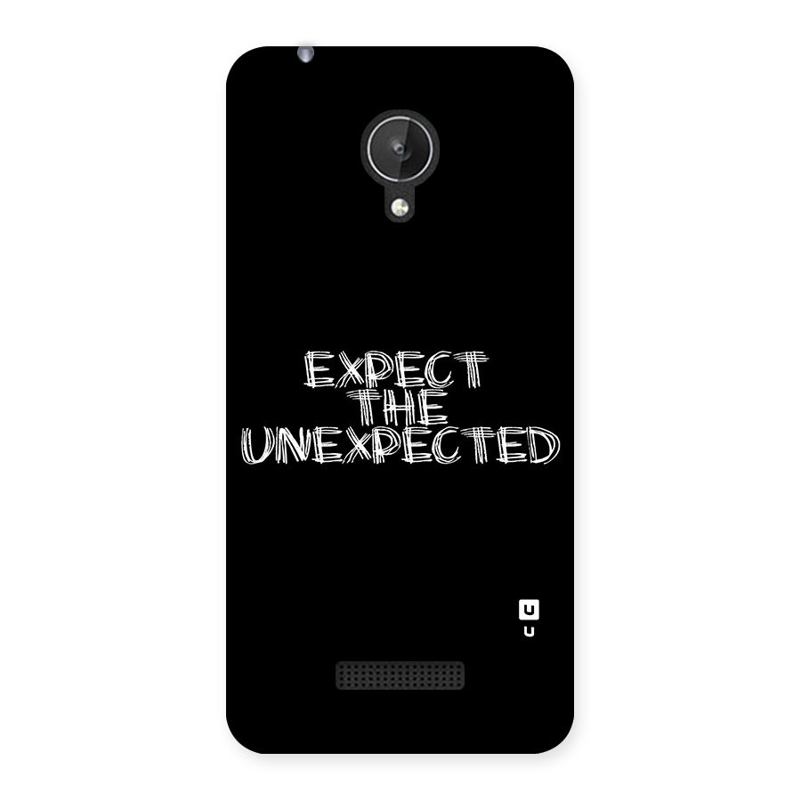 Expect The Unexpected Back Case for Micromax Canvas Spark Q380